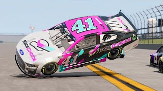 NASCAR Racing Crashes 90  BeamNG Drive [upl. by Barna]