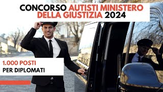 Concorso Autisti Ministero della Giustizia 2024 1000 posti per diplomati [upl. by Bailie]