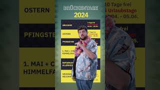 Brückentage und Urlaub 2024 clever kombinieren tiktok  Eine Minute Geld  MDR [upl. by Wyon]