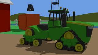 Farm Work Tractors for children and Bayby i Machines for the farmer  Big Tractor on Caterpillars [upl. by Leinto]