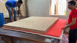 Memory Foam Mattress Production Process How Mattresses Are Made [upl. by Ahsercal]