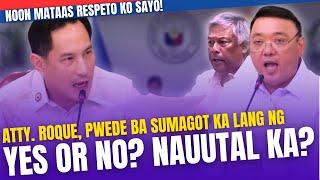 GINISA NG ISANG MUSLIM CONGRESSMAN CONG ADIONG TO ATTY ROQUE PWEDE BA MAG YES OR NO KA LANG [upl. by Noret]