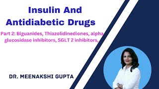 Insulin amp oral Antidiabetic Drug Biguanides Thiazolidindiones derivatives amp SGLT 2 inhibitors [upl. by Ixel]