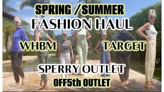 SPRING SUMMER FASHION HAUL  WHBM  TARGET  OFF5th  SPERRY springfashionhaul [upl. by Domenech329]