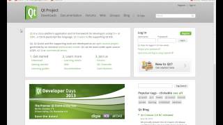 Qml Tutorial Part 1  Getting started Downloading QtCreator and Qt Libs [upl. by Ellehsor]