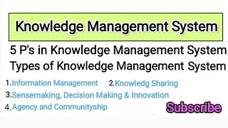 Knowledge management system Information management knowledge sharing Decision making [upl. by Rohpotsirhc137]