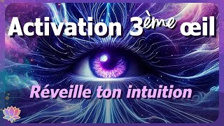 30 MIN 💫 3ème œil et intuition 💫 Réveille ton intuition💫 Activation 5D 🎧 Soin de Lumière dAscension [upl. by Enimrej348]