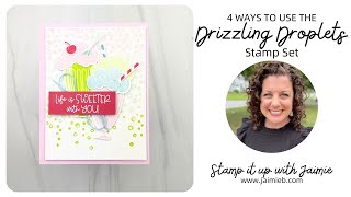 4 Ways to Use the Drizzling Droplets Stamp Set [upl. by Meekar999]