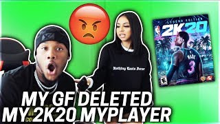 My Girlfriend deleted My Brand New 2k20 MY PLAYER  I ALMOST LOST IT [upl. by Zarger307]