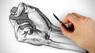 How to Draw a Fist  Hand Drawing Example [upl. by Rosalinda184]