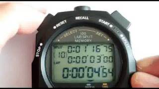 Fastime 10 100 Lap memory stopwatch [upl. by Bishop210]