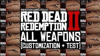 Red Dead Redemption 2  All Weapons Customization amp Showcase SecretHiddenRare Guns Rifles [upl. by Aratas]