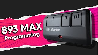 LiftMaster 893 MAX Remote programming [upl. by Rajiv]