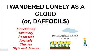 William Wordsworths daffodils poem I wandered lonely as a cloud [upl. by Studner]