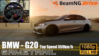 BMW G20 Top Speed at 359 Kmh  BeamNG  Logitech G29 [upl. by Narda]