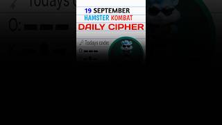 How to Decode the Daily Cipher for September 19  daily cipher 19 September shorts hamsterkombat [upl. by Beyer]