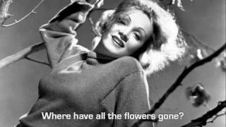 Marlene Dietrich  Sag Mir Wo Die Blumen Sind  with English Subtitles [upl. by Ahsilem]