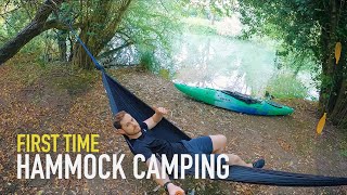 THAMES ISLAND WILD CAMP  St Patricks Stream Kayak  First Time Hammock Camping [upl. by Nileuqcaj577]