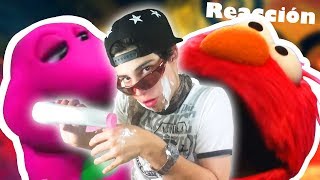 BARNY EL DROGOSAURIO VS ELMO BATALLA DE RAP VÍDEO REACCIÓN [upl. by Leakim]