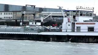 Massive Working Barge moves with grace on the River Rhine Germany  On a Uniworld River Cruise [upl. by Redman]