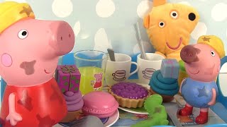 Peppa Pig Jouets Service à thé Plateau Tea Time Tea Party Slime et Pâte à Modeler [upl. by Bal384]