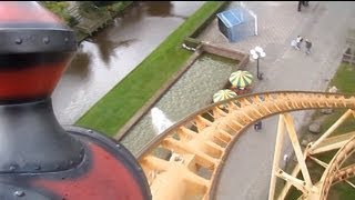 Thunder Loop  Attractiepark Slagharen  OnrideOffride  Looping Star [upl. by Hauger]