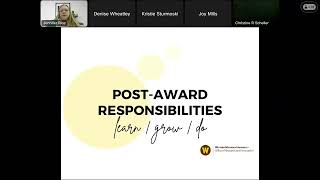 Grants and Contracts PostAward Responsibilities [upl. by Gerg]