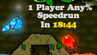 Fireboy and Watergirl 1  The Forest Temple 1 Player Any Speedrun In 1844 Obsolete [upl. by Nofpets449]