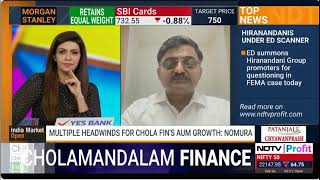 NDTV Profit  India Market Open  26 Feb 2024  Mr D Arul Selvan President and CFO Chola Finance [upl. by Aibun]