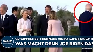 ITALIEN Bei G7Gipfel Was macht denn Joe Biden da Irritierendes Video vom USPräsidenten [upl. by Uel]