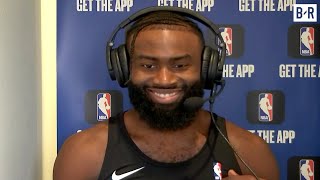 Jaylen Brown Reacts to Celtics 51Point Win vs Pacers  NBA GameTime [upl. by Notsa]