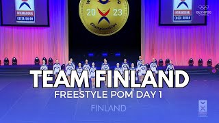 ICU World Cheerleading Championships 2023 Team Finland Pom Semifinals [upl. by Yedrahs]