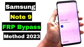 Samsung Note 9 FRP Bypass 2023 Android 10  Samsung Note 9 FRP UnlockBypass Google Account Lock [upl. by Ned]