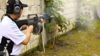 Test shots with the USAS12 Automatic Shotgun [upl. by Dario524]