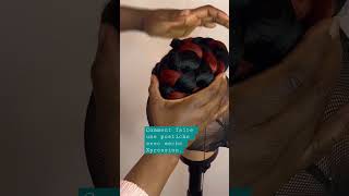 diyhairstyles comment faire une postiche avec mèche Xpression chignon xpression shorts [upl. by Jeu455]