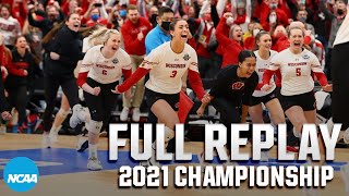 Wisconsin vs Nebraska 2021 NCAA volleyball championship  FULL REPLAY [upl. by Retha805]