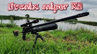 Evanix Sniper II amp 25gr HampN HP Slug 218 [upl. by Annairba]