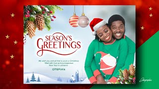 Seasons Greetings Card Design  Merry Christmas 2021 [upl. by Theodoric]