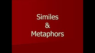 Similes amp Metaphors [upl. by Lexa]