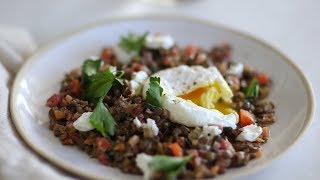 Warm Lentil Salad with Eggs Healthy Appetite with Shira Bocar [upl. by Lilly]