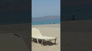 Episkopi beach ⛱️ Crete Island 🏝 Greece 🇬🇷 beach sea summer walking [upl. by Gerrit]