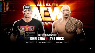 AEW Fight Forever 101 PC Mods John Cena vs The Rock [upl. by Gies]