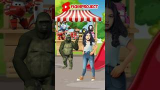 Berubah Jadi Kingkong 🦍 cartoon shorts komedi [upl. by Ralyks685]