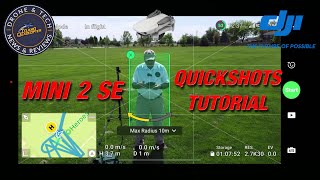 DJI Mini 2 SE  Beginners Guide to QuickShots a Tutorial [upl. by Goulet]