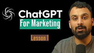 AI Marketing course with ChatGPT  About Prompts Lesson 1 [upl. by Nnahoj]