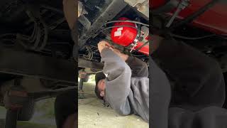 Installing an UNDERSLUNG LPG gas tank system  Converting a van into a camper 🚌 [upl. by Nahte]