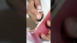 Making Handmade Leather Bifold Wallet 👌✌️handmade leathercraft [upl. by Hurlee]