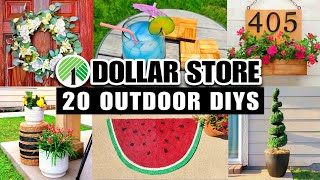 20 Outdoor Patio DIYs Using Dollar Store Supplies [upl. by Lorrimer]