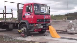 Heald HT1Raptor Shallow Mount Automatic Bollard PAS68 Crash Test [upl. by Kolosick]