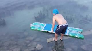 RECYCLED PET bottles turned into DIY stand up paddle board SUP [upl. by Corby]